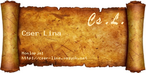 Cser Lina névjegykártya